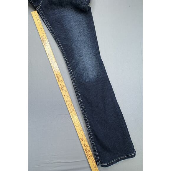 Silver Jeans Tuesday 16 1/2" Woman's Size 29/33 Bootcut Dark Wash Denim Y2K - Picture 3 of 9